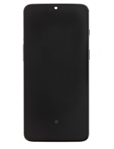 LCD-skärm + pekdon + främre lucka för OnePlus 7