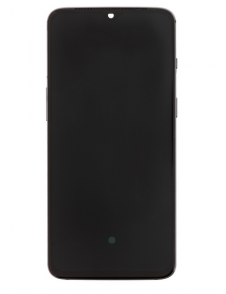 LCD-skärm + pekdon + främre lucka för OnePlus 7