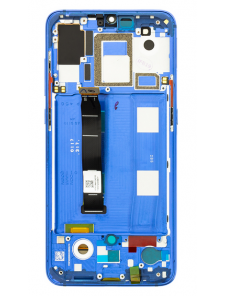 LCD-display + Touch Unit + Framsida för Xiaomi Mi 9 - Blå
