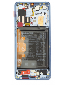 LCD-skärm + beröringsenhet + framsida Huawei P30 Pro - Andningskristall (Service Pack)