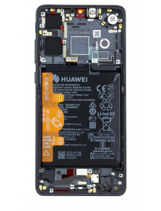 LCD-skärm + beröringsenhet + framsida Huawei P30 - Svart (Service Pack)