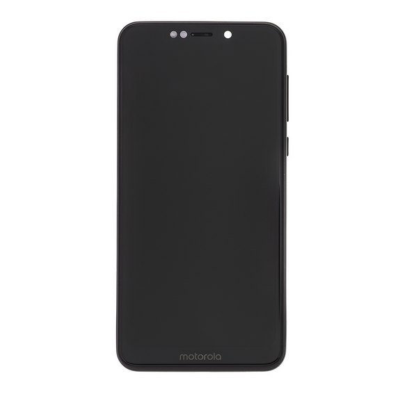 LCD-display + Touch Unit + Framsida Motorola One - Svart