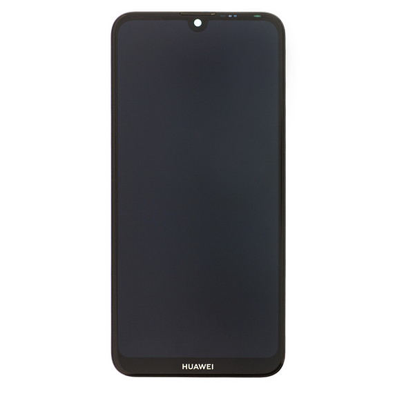 LCD-display + Touch Unit + Framsida Huawei Y7 2019 - Svart (Service Pack)