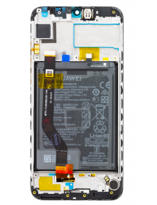 LCD-display + Touch Unit + Framsida Huawei Y7 2019 - Svart (Service Pack)