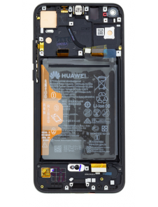 LCD-display + Touch Unit + Framsida Honor View 20 - Svart (Service Pack)