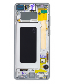 LCD-display + Touch Unit Samsung Galaxy S10 Plus G975 - Vit (Service Pack)