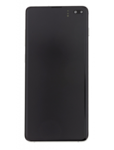 LCD-display + Touch Unit Samsung Galaxy S10 Plus G975 - Vit (Service Pack)