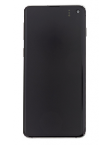 LCD-skärm + Touch Unit Samsung Galaxy S10 G973 - Svart (Service Pack)
