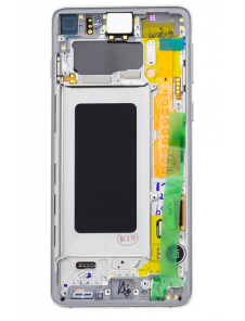 LCD-display + Touch Unit Samsung Galaxy S10 G973 - Vit (Service Pack)