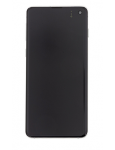 LCD-display + Touch Unit Samsung Galaxy S10 G973 - Vit (Service Pack)
