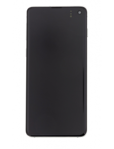 LCD-display + Touch Unit Samsung Galaxy S10 G973 - Vit (Service Pack)