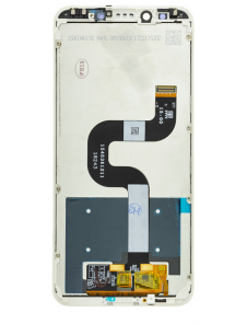 LCD-display + Touch Unit + Framsida för Xiaomi Mi A2 - Vit