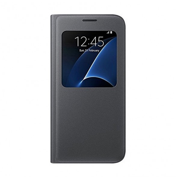 Samsung EF-CG930PBE S-View Case Vikbart Fodral Till Samsung Galaxy S7 - Svart