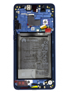 LCD-display + Touch Unit + Framsida Huawei Mate 20 - Blå (Service Pack)