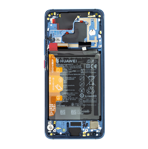 LCD-display + Touch Unit + Framsida Huawei Mate 20 Pro - Blå