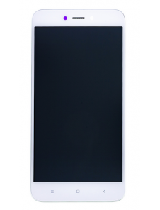 LCD-skärm + beröringsenhet + framsida för Xiaomi Redmi 5A - Vit (Service Pack)