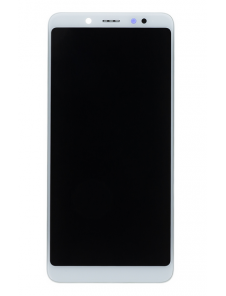 LCD-skärm + beröringsenhet + framsida för Xiaomi Redmi Note 5 - Vit (Service Pack)