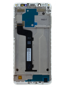 LCD-skärm + beröringsenhet + framsida för Xiaomi Redmi Note 5 - Vit (Service Pack)