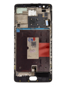 LCD-skärm + beröringsenhet + framsida för OnePlus 3