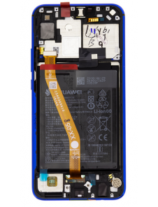 LCD-skärm + beröringsenhet + framsida Huawei Nova 3i - Lila (Service Pack)