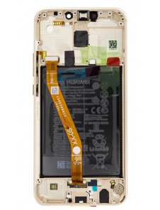 LCD-display + Touch Unit Huawei Mate 20 Lite  - Guld (Service Pack)