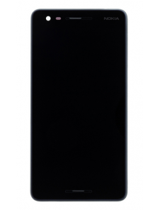 Touch-enhet LCD-display + Front Cover Nokia 2.1 - Mörkblå (Service Pack)