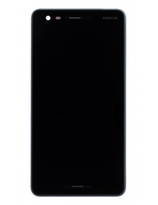 Touch-enhet LCD-display + Front Cover Nokia 2.1 - Mörkblå (Service Pack)