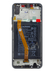 LCD-display + Touch Unit + Framsida Huawei Nova 3 - Svart (Service Pack)