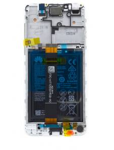 LCD-skärm + beröringsenhet + framsida Huawei Honor 7S - Vit (Service Pack)