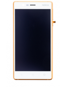 LCD-display + Touch Unit + Framsida Nokia 3 - Koppar (Service Pack)