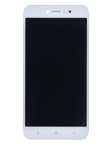 LCD-skärm + beröringsenhet + framsida för Xiaomi Redmi Note 5A Prime - Vit