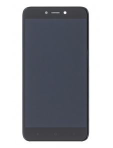 LCD-skärm + beröringsenhet + framsida för Xiaomi Redmi 4X - Svart (Service Pack)