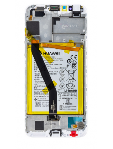 LCD-skärm + beröringsenhet Huawei Y6 2018 - Vit (Service Pack)