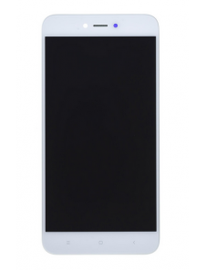 LCD-skärm + beröringsenhet + framsida för Xiaomi Redmi Note 5A - Vit (Service Pack)