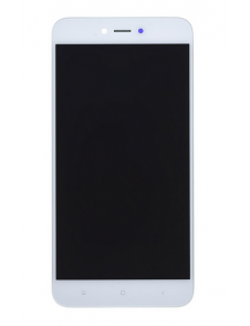 LCD-skärm + beröringsenhet + framsida för Xiaomi Redmi Note 5A - Vit (Service Pack)