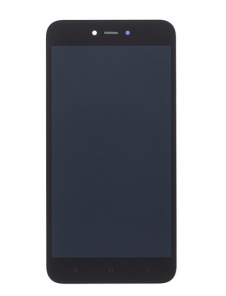 LCD-skärm + beröringsenhet + framsida för Xiaomi Redmi Note 5A - Svart (Service Pack)