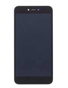 LCD-skärm + beröringsenhet + framsida för Xiaomi Redmi Note 5A - Svart (Service Pack)