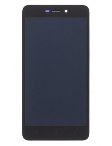 LCD-skärm + beröringsenhet + framsida för Xiaomi Redmi Note 4A - Svart (Service Pack)