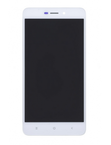 LCD-skärm + beröringsenhet + framsida för Xiaomi Redmi Note 4A - Vit (Service Pack)