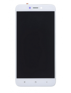 LCD-skärm + beröringsenhet + framsida för Xiaomi Redmi 4X - Vit (Service Pack)
