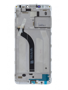 LCD-skärm + beröringsenhet + framsida för Xiaomi Redmi 5 - Vit (Service Pack)