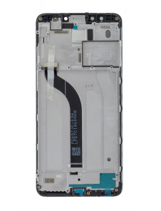 LCD-skärm + beröringsenhet + framsida för Xiaomi Redmi 5 - Svart (Service Pack)