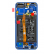 LCD-display + Touch Unit + Framsida Huawei Honor 10 - Blå (Service Pack)