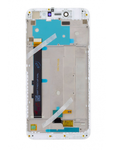 LCD-skärm + beröringsenhet + framsida för Xiaomi Redmi Note 5A Prime - Vit (Service Pack)