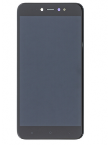 LCD-skärm + beröringsenhet + framsida för Xiaomi Redmi Note 5A Prime - Svart (Service Pack)