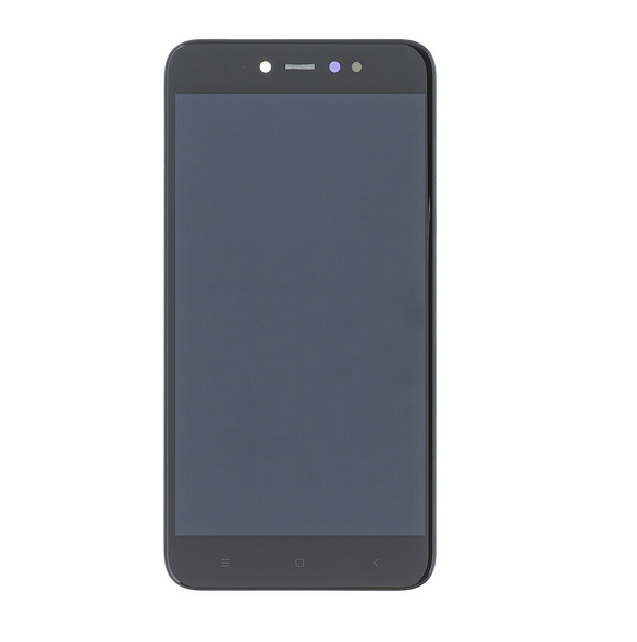 LCD-skärm + beröringsenhet + framsida för Xiaomi Redmi Note 5A Prime - Svart (Service Pack)