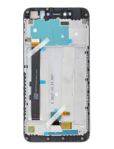 LCD-skärm + beröringsenhet + framsida för Xiaomi Redmi Note 5A Prime - Svart (Service Pack)