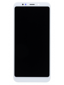 LCD-skärm + beröringsenhet + framsida för Xiaomi Redmi 5 Plus - Vit (Service Pack)