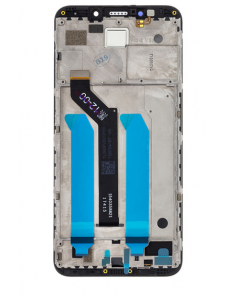 LCD-skärm + beröringsenhet + framsida för Xiaomi Redmi 5 Plus - Svart (Service Pack)