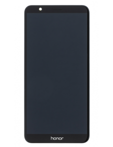 LCD-skärm + beröringsenhet + framsida Huawei Honor 7X - Svart (Service Pack)